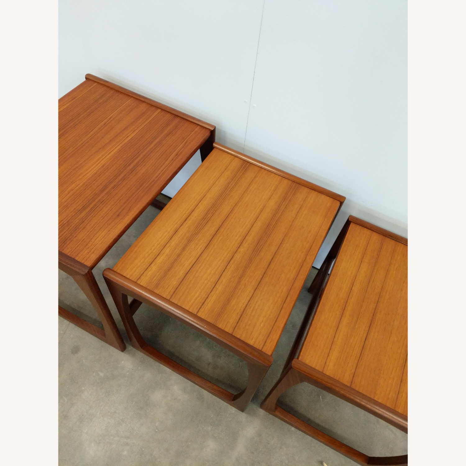Vintage Mid Century Modern Teak Nesting Tables - image-5