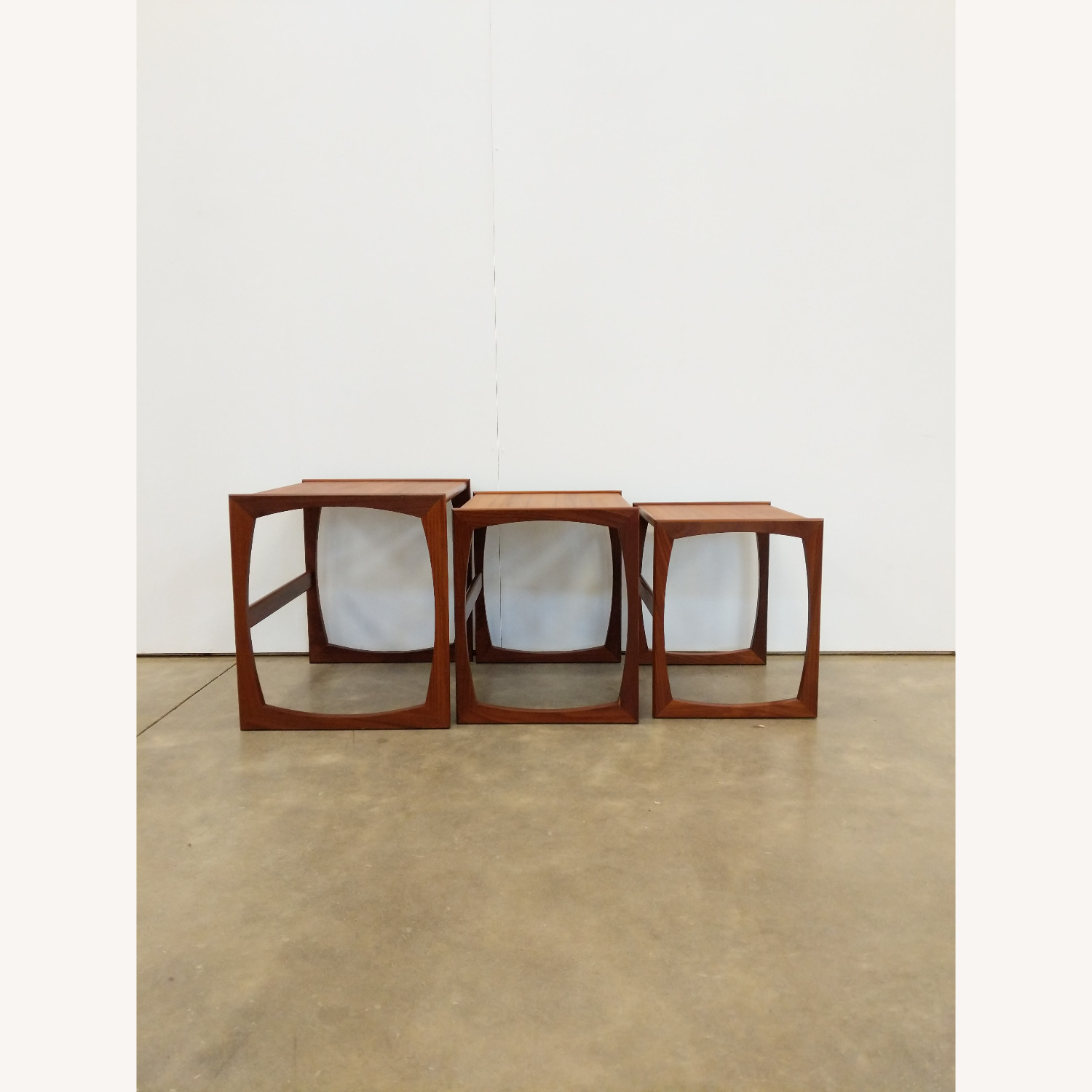 Vintage Mid Century Modern Teak Nesting Tables - image-2