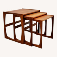 Vintage Mid Century Modern Teak Nesting Tables