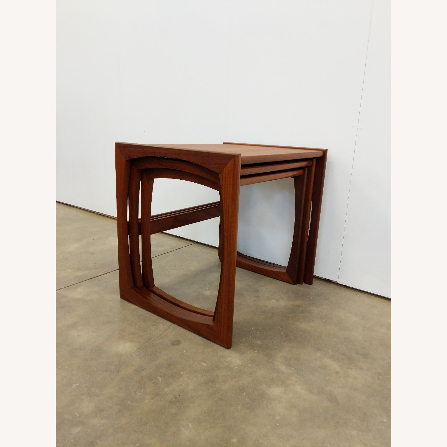 Vintage Mid Century Modern Teak Nesting Tables - image-7