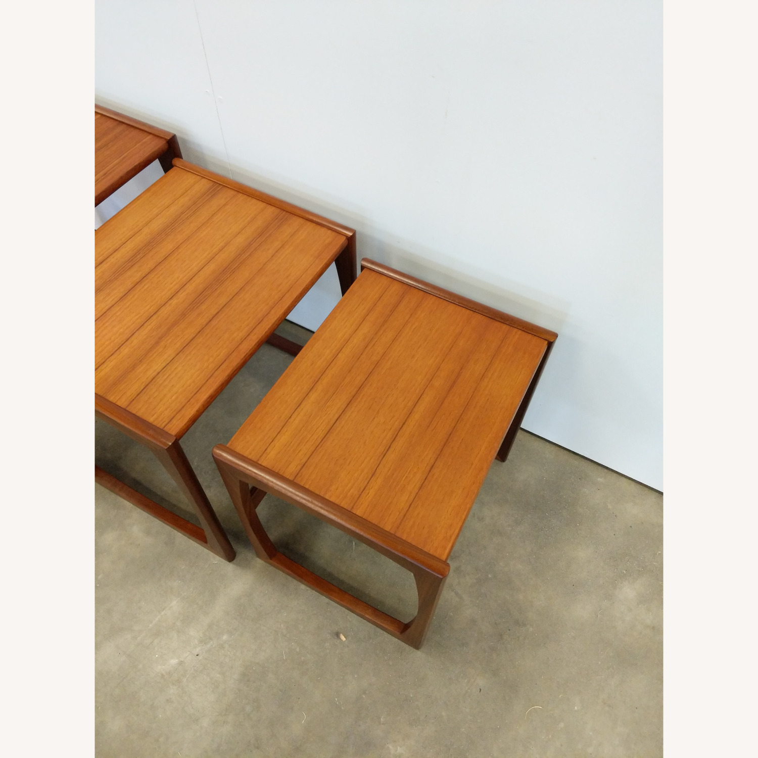 Vintage Mid Century Modern Teak Nesting Tables - image-4