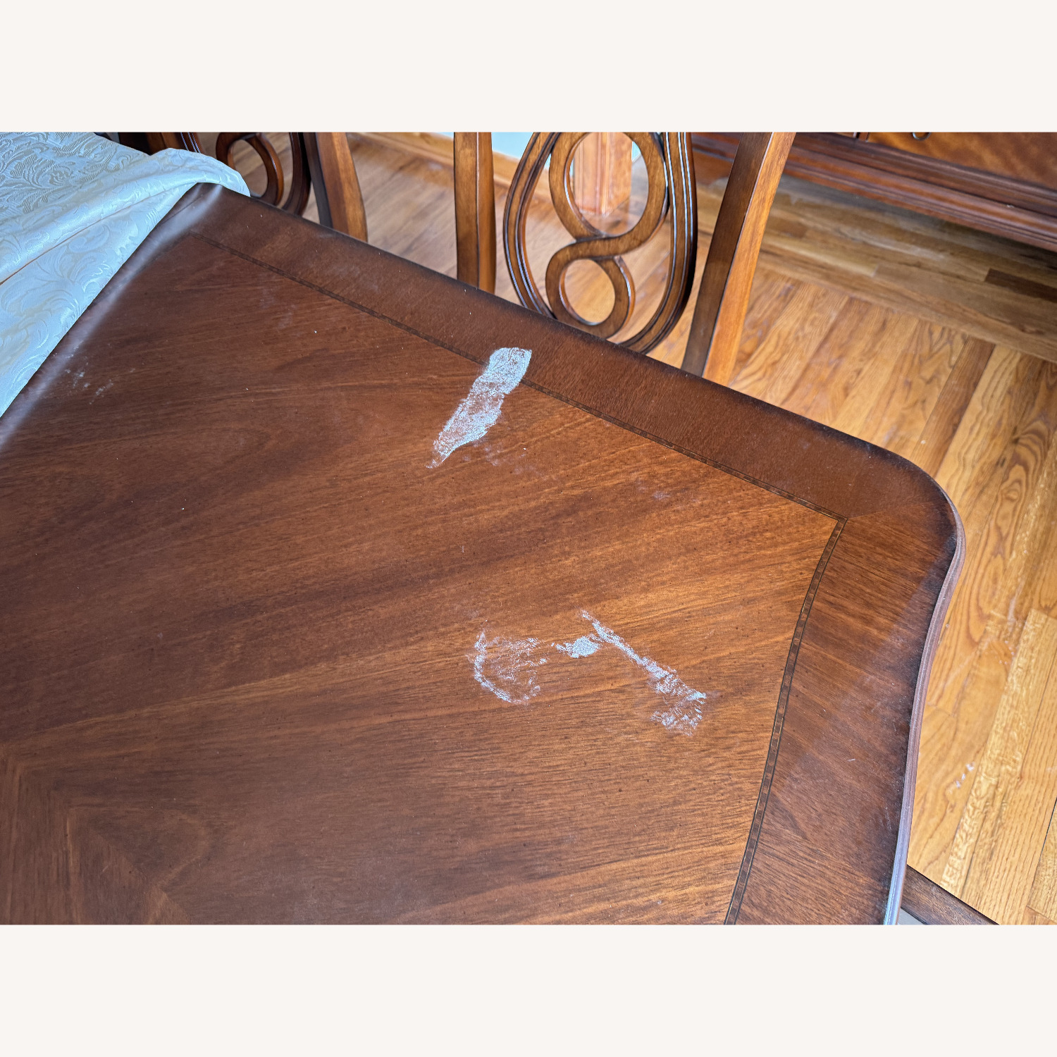 9-Piece Cherry Dining Set Table + 8 Chairs - image-2