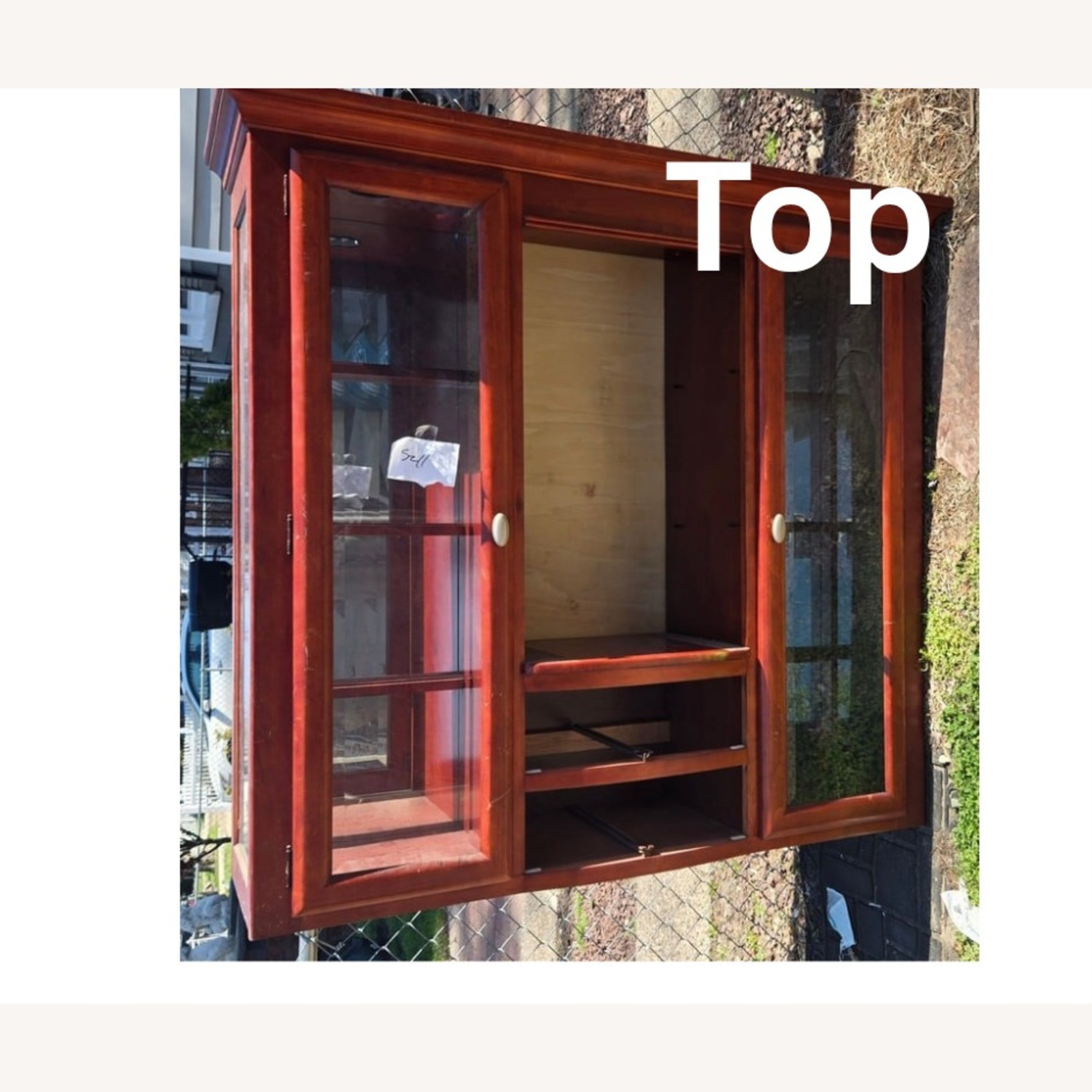 Dark Brown Wood Hutch  - image-1