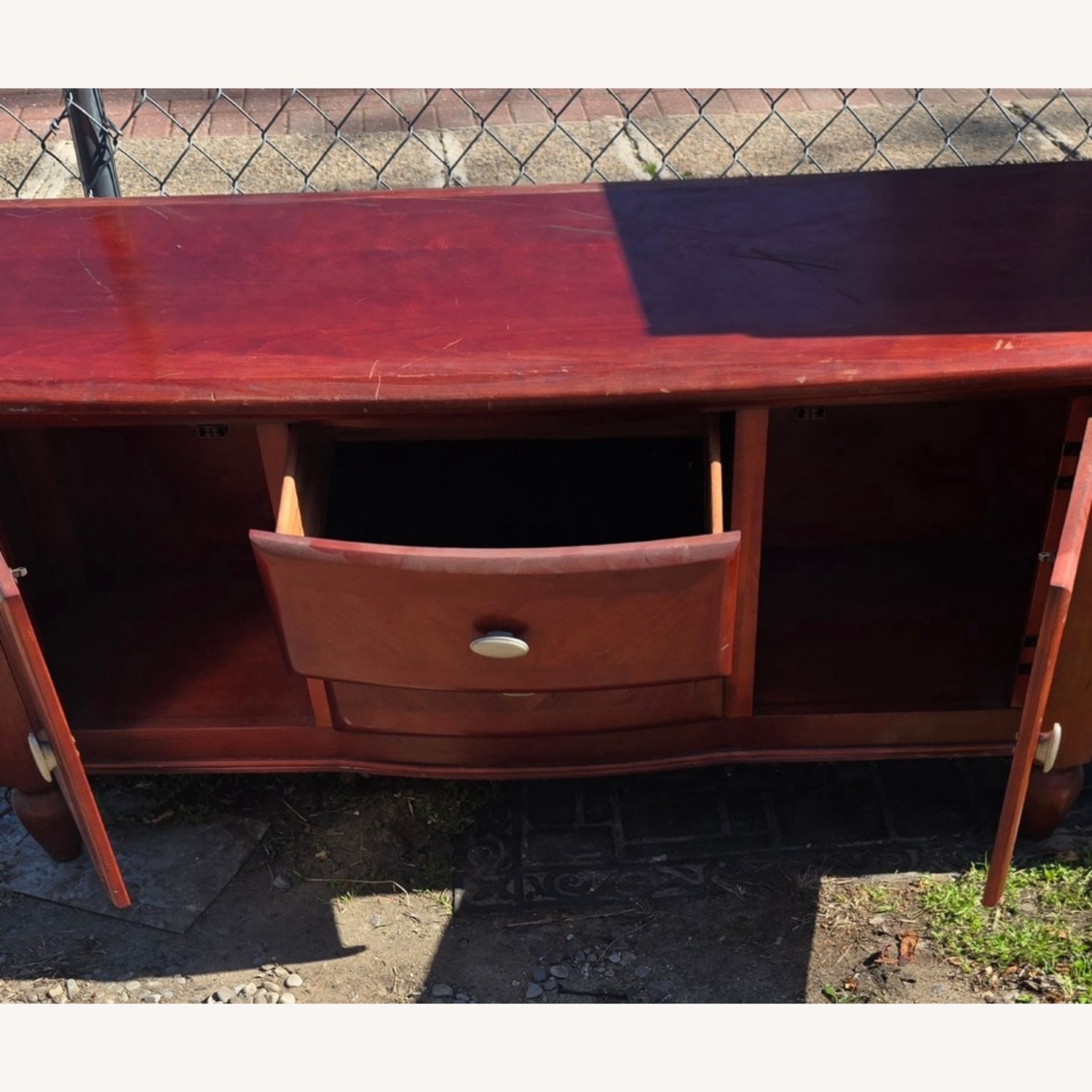 Dark Brown Wood Hutch  - image-5