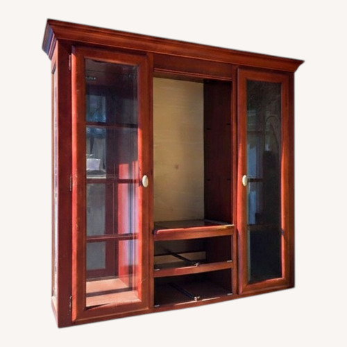 Used Dark Brown Wood Hutch  for sale on AptDeco