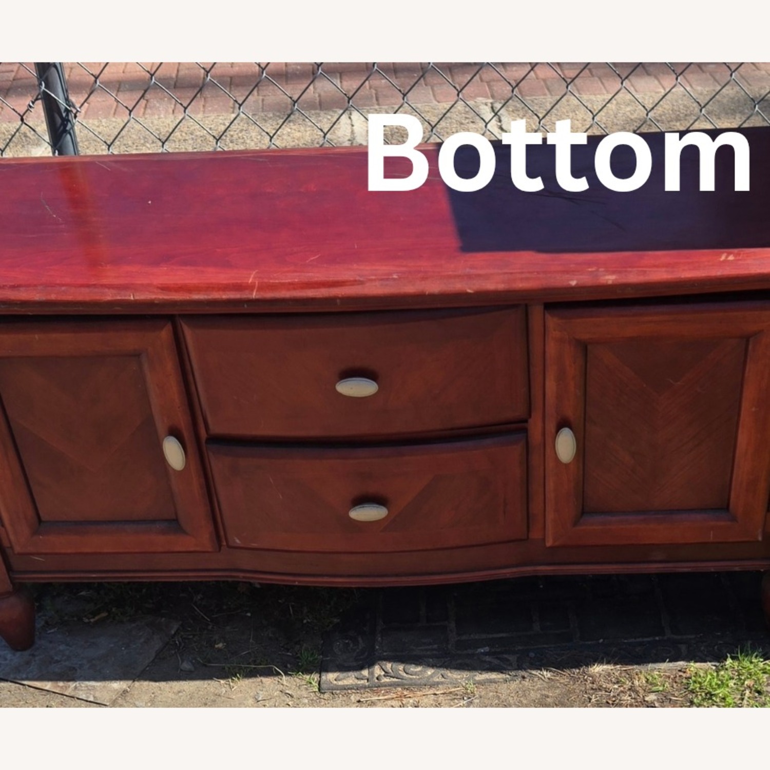 Dark Brown Wood Hutch  - image-2