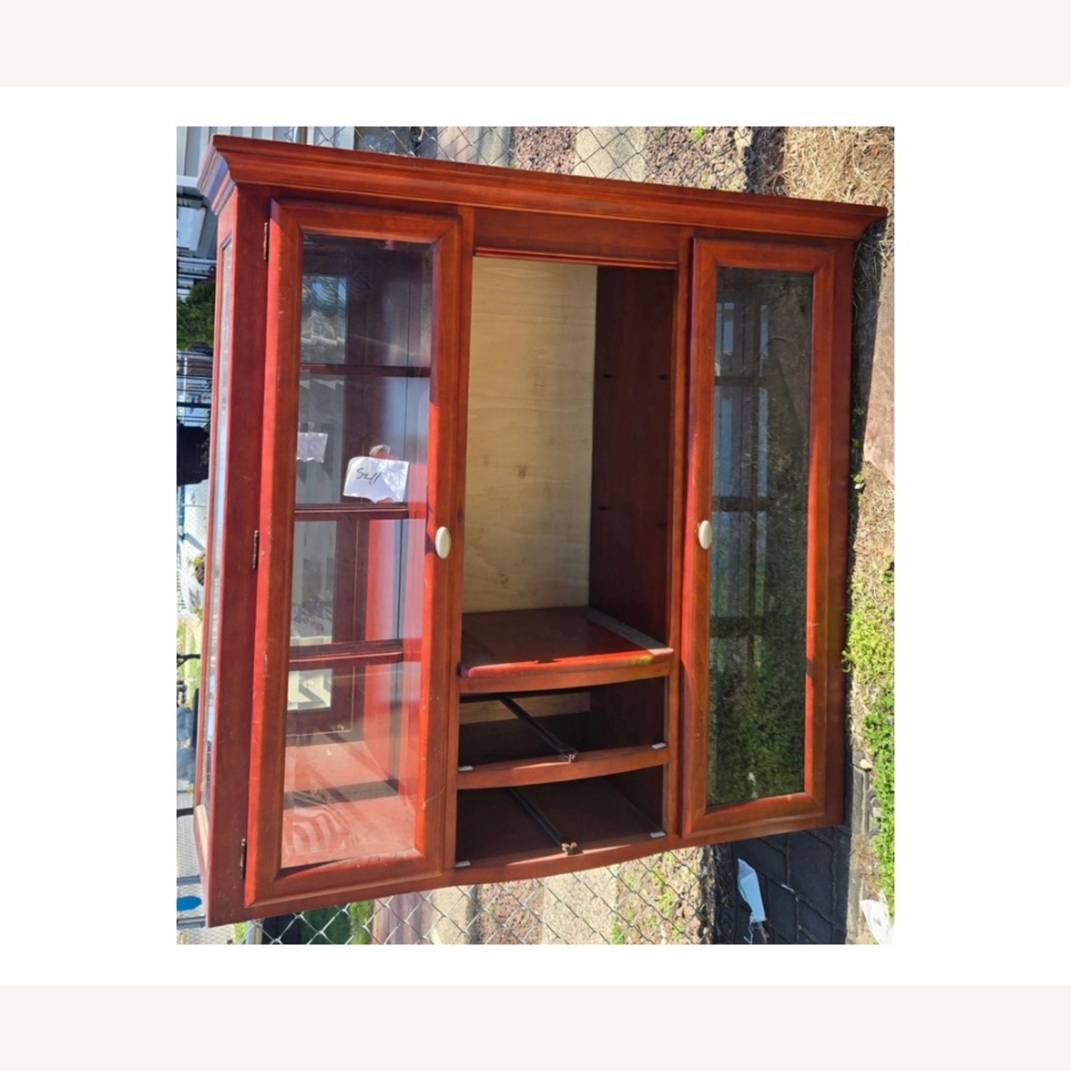 Dark Brown Wood Hutch  - image-3