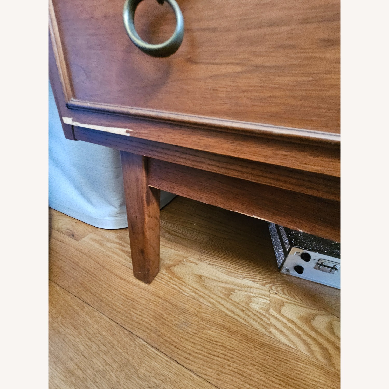 Sculpted Front Dixie MCM Walnut Highboy - image-8