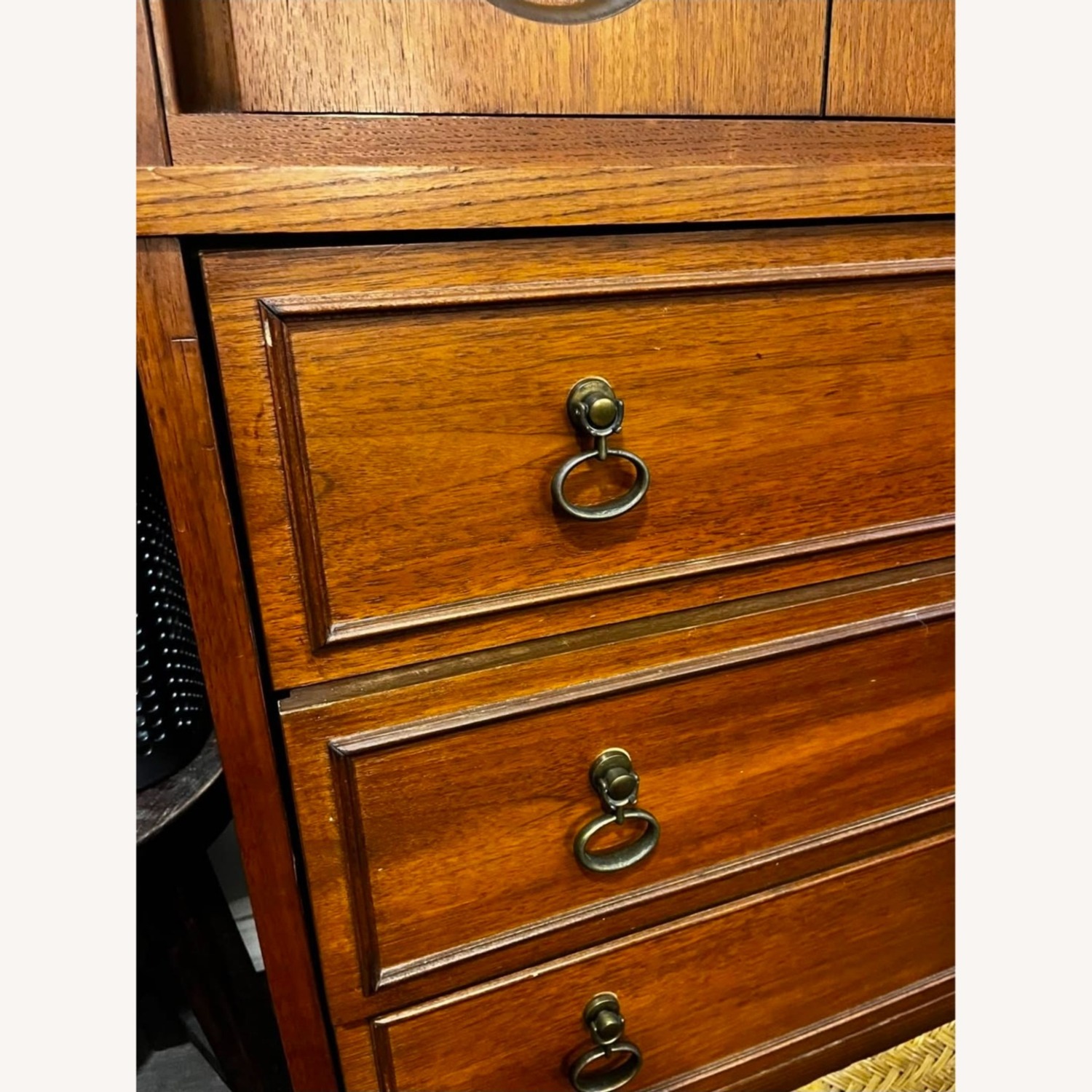 Sculpted Front Dixie MCM Walnut Highboy - image-3