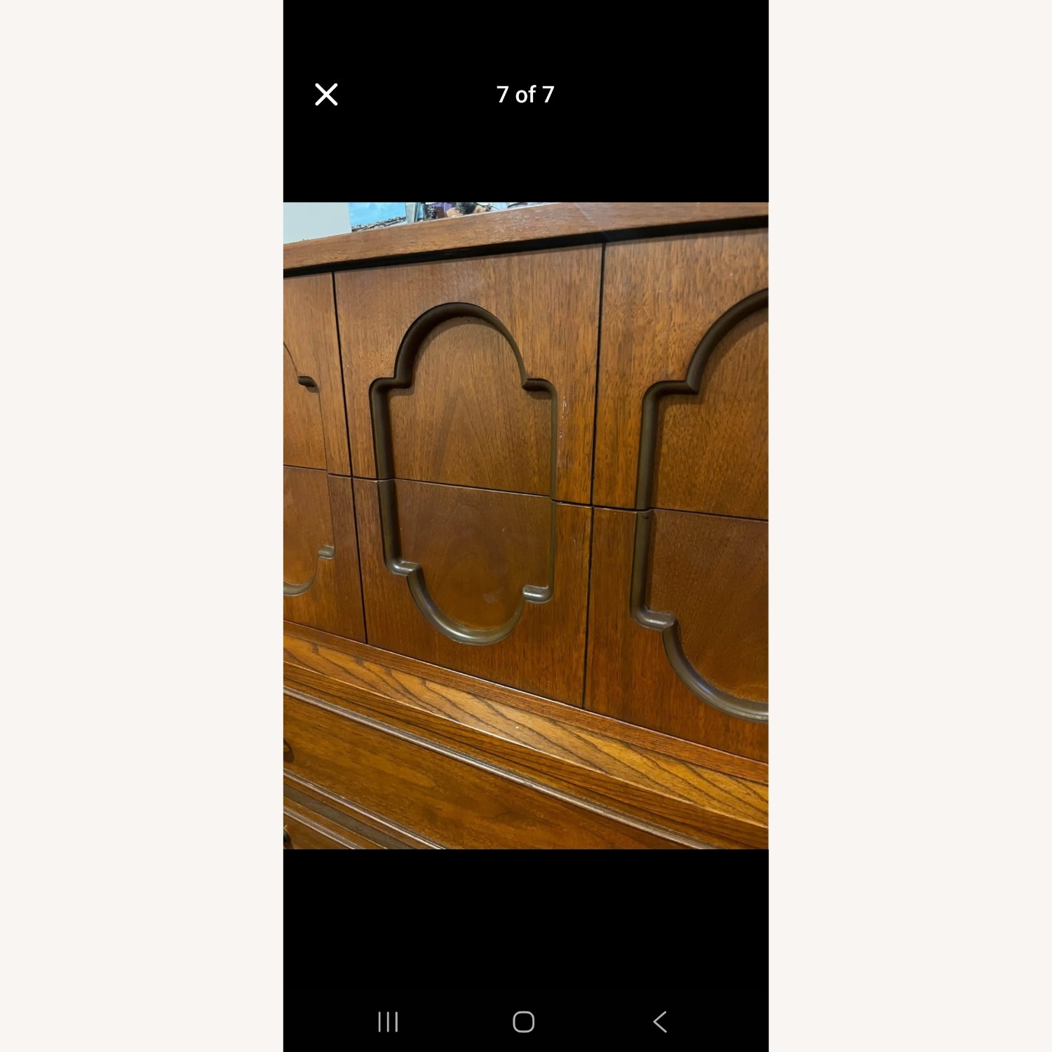 Sculpted Front Dixie MCM Walnut Highboy - image-4