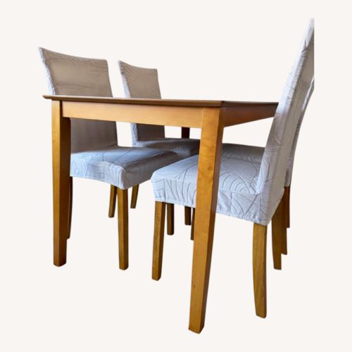 Used Wood Dining Set for sale on AptDeco