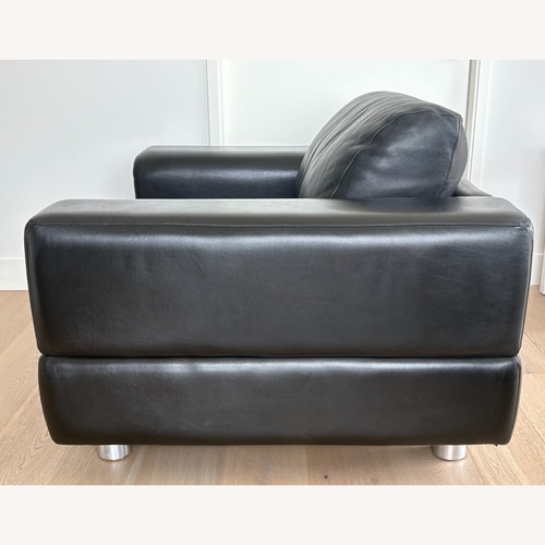Used American Leather Contemporary Black Leather Armchair for sale on AptDeco
