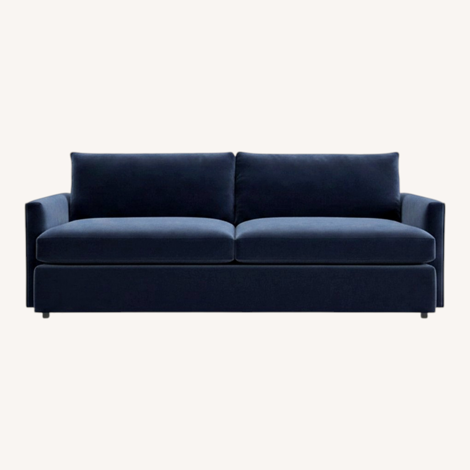 Crate & Barrel Navy Lounge 93” Sofa - image-0