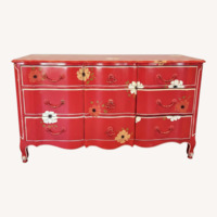 Antique Red Wood Dresser