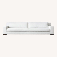 Restoration Hardware White Fabric 2 Seater Sofa