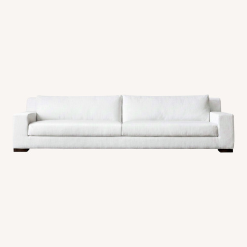 Used Restoration Hardware White Fabric 2 Seater Sofa for sale on AptDeco