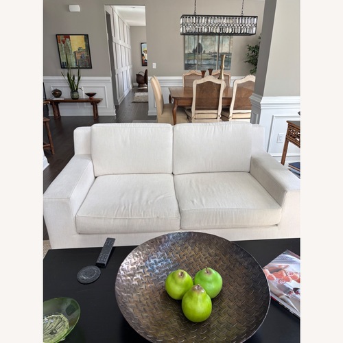 Used Restoration Hardware White Fabric 2 Seater Sofa for sale on AptDeco