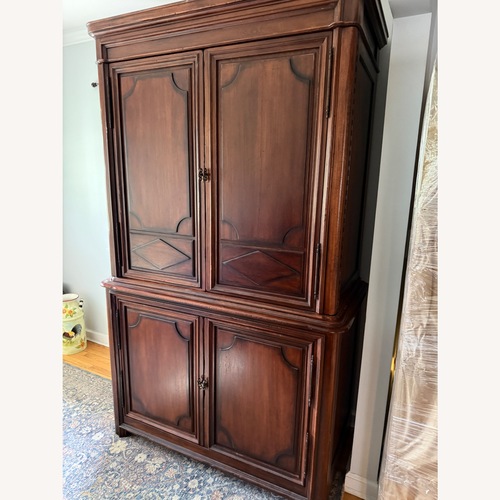 Used Henredon Dark Brown Wood Armoire for sale on AptDeco