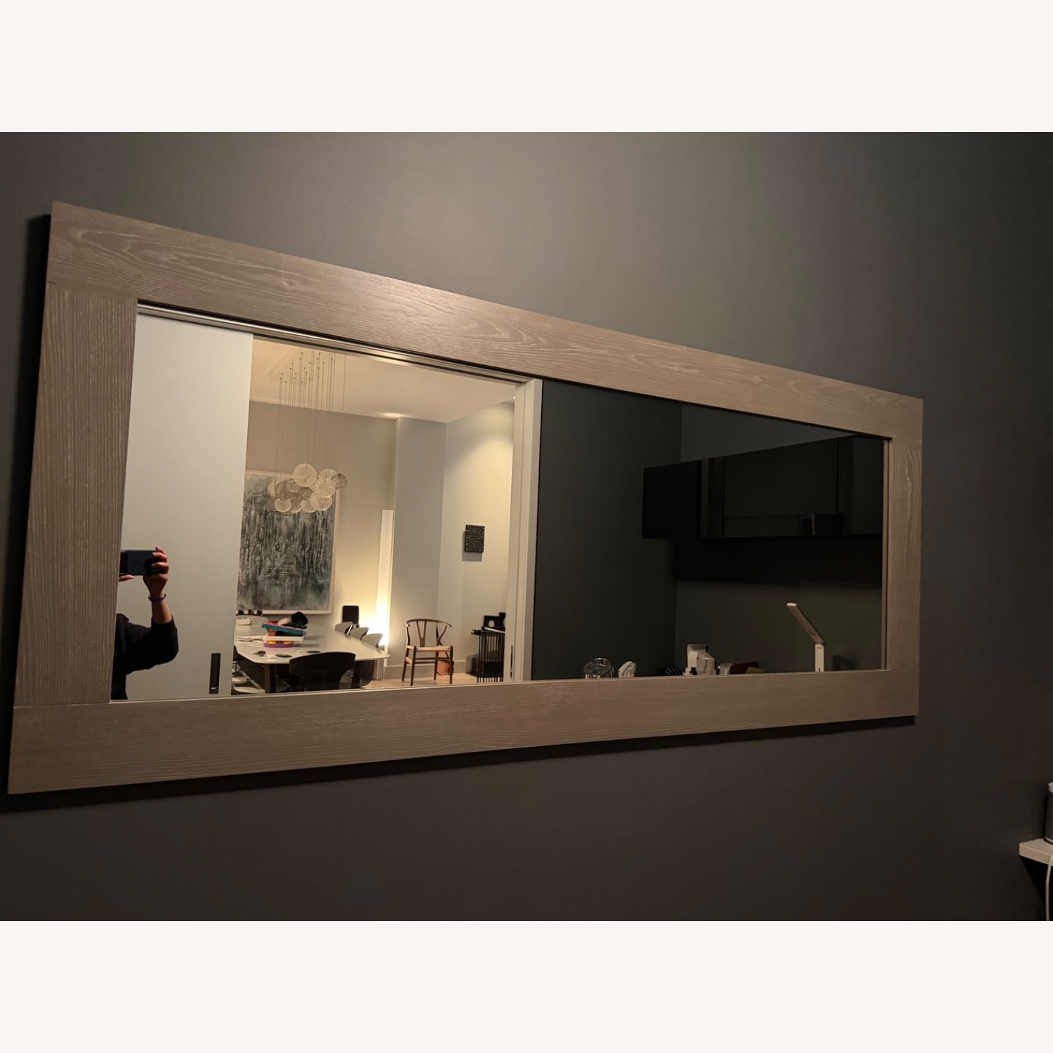 CB2 Hanging-Leaning Grey Floor Mirror - image-4