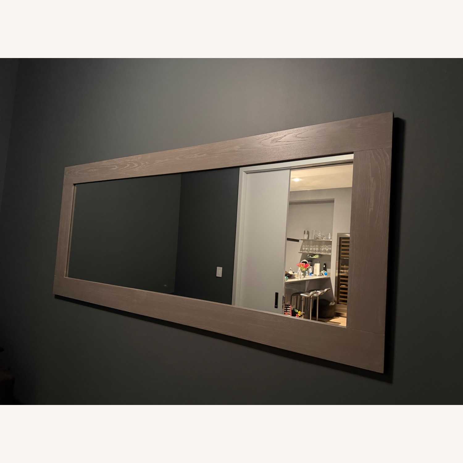 CB2 Hanging-Leaning Grey Floor Mirror - image-1
