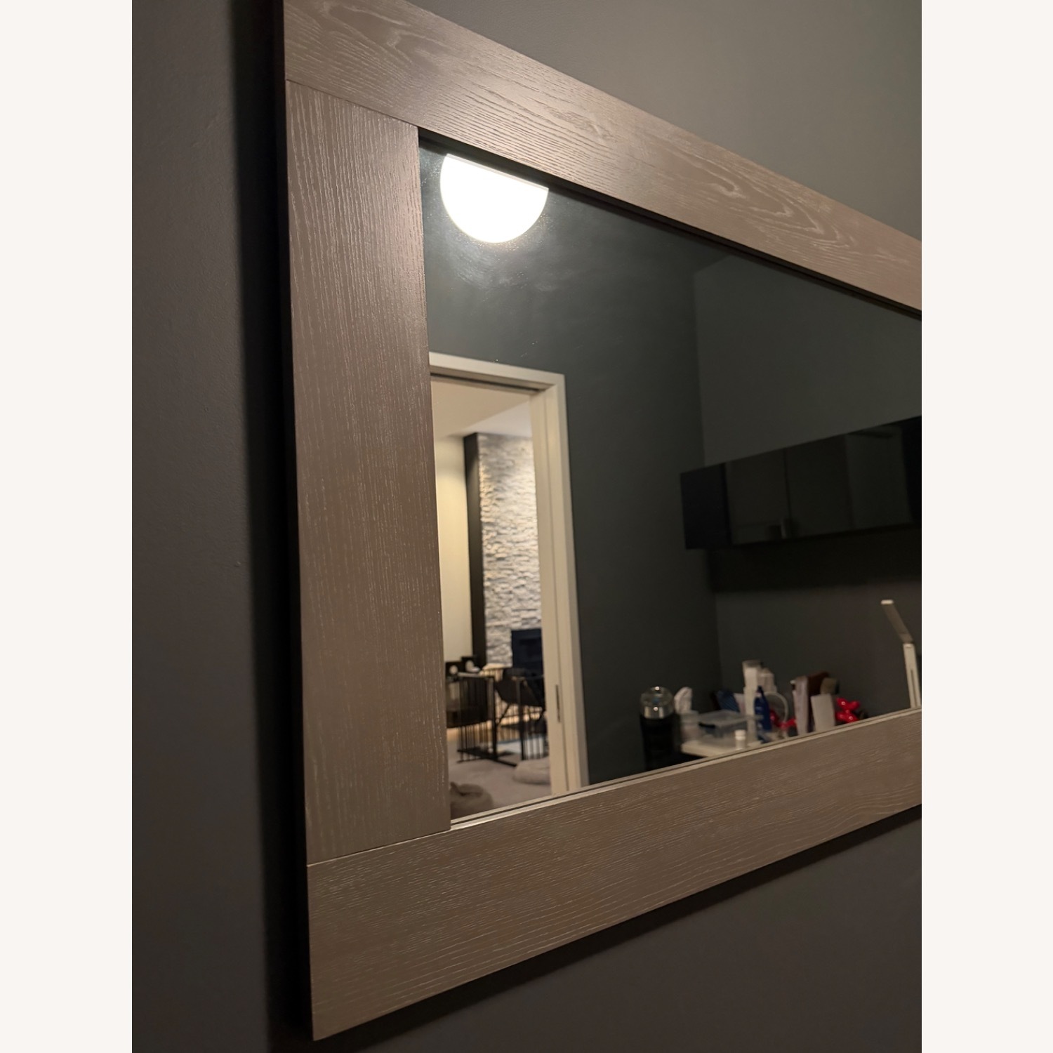 CB2 Hanging-Leaning Grey Floor Mirror - image-2