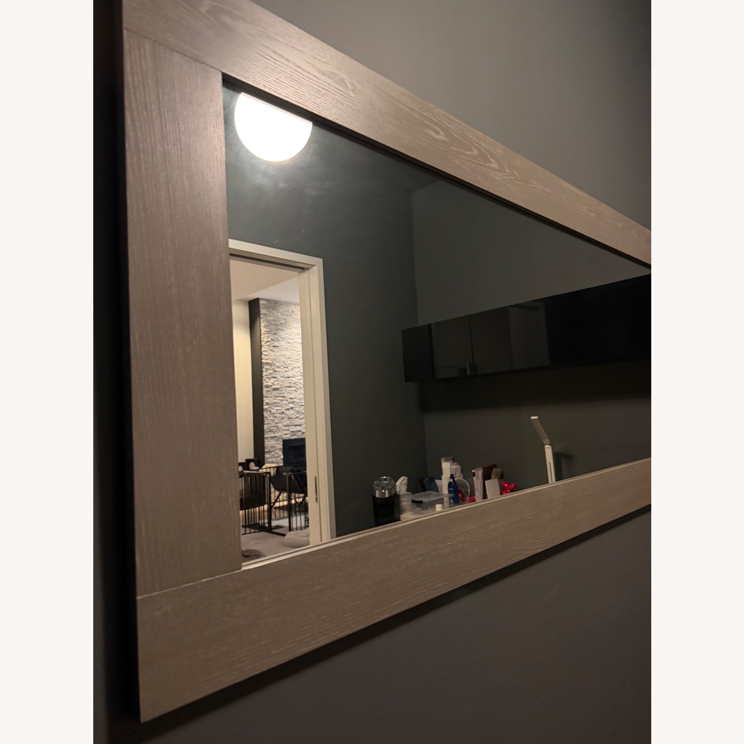 CB2 Hanging-Leaning Grey Floor Mirror - image-3