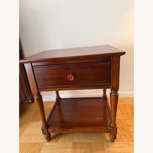 Used Pier 1 Imports Dark Brown Wood Nightstand for sale on AptDeco