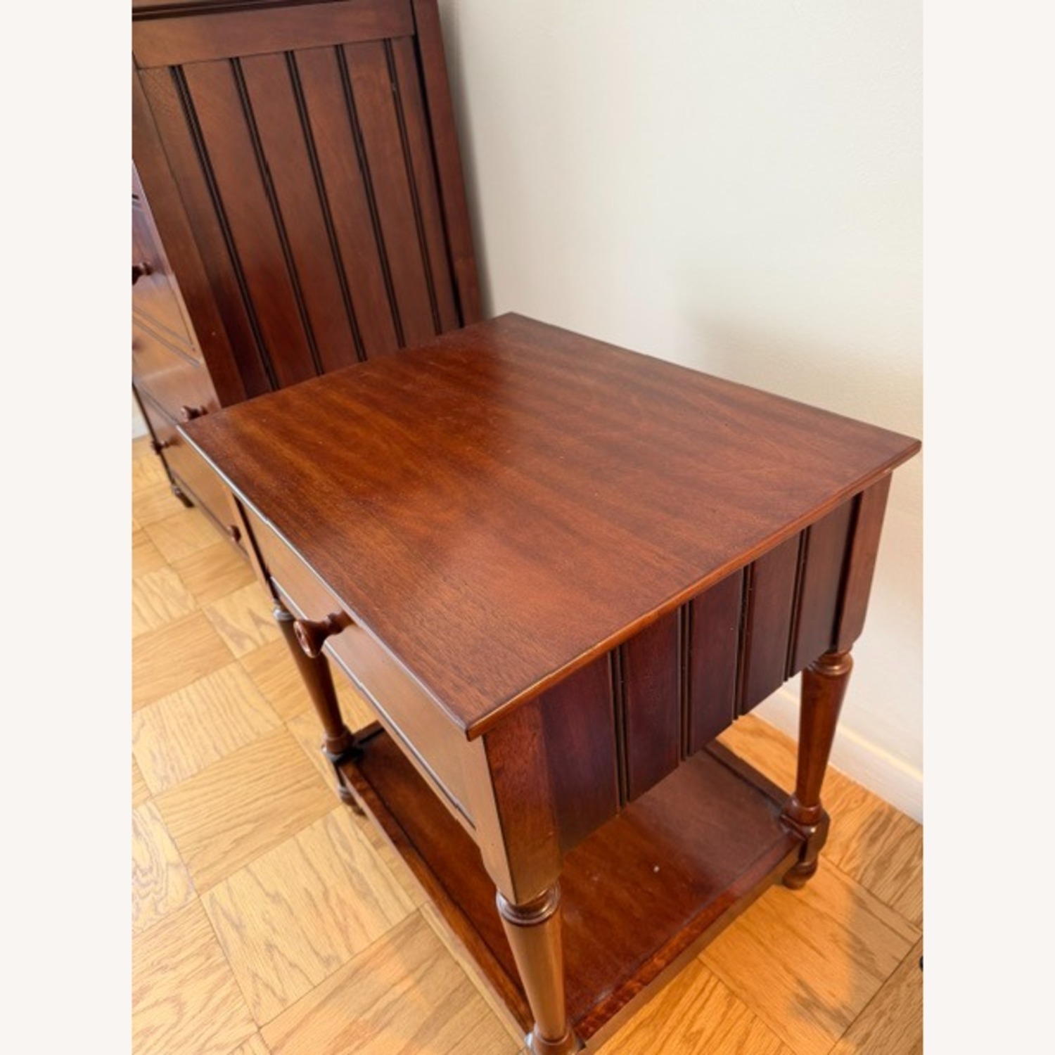 Pier 1 Imports Dark Brown Wood Nightstand - image-2