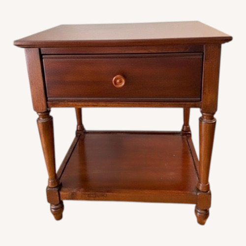 Used Pier 1 Imports Dark Brown Wood Nightstand for sale on AptDeco