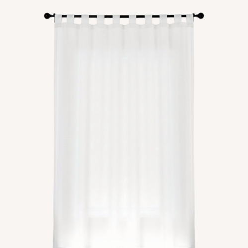 Used Pottery Barn White Linen Curtain for sale on AptDeco