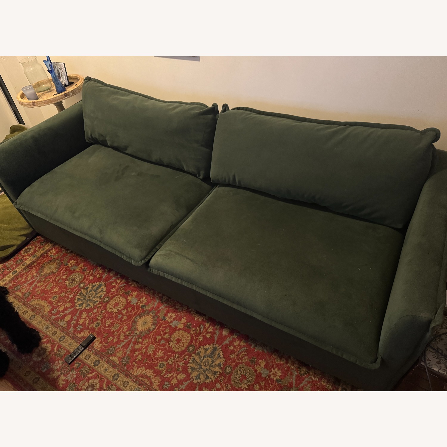West Elm Whitman Evergreen Velvet Sofa - image-2