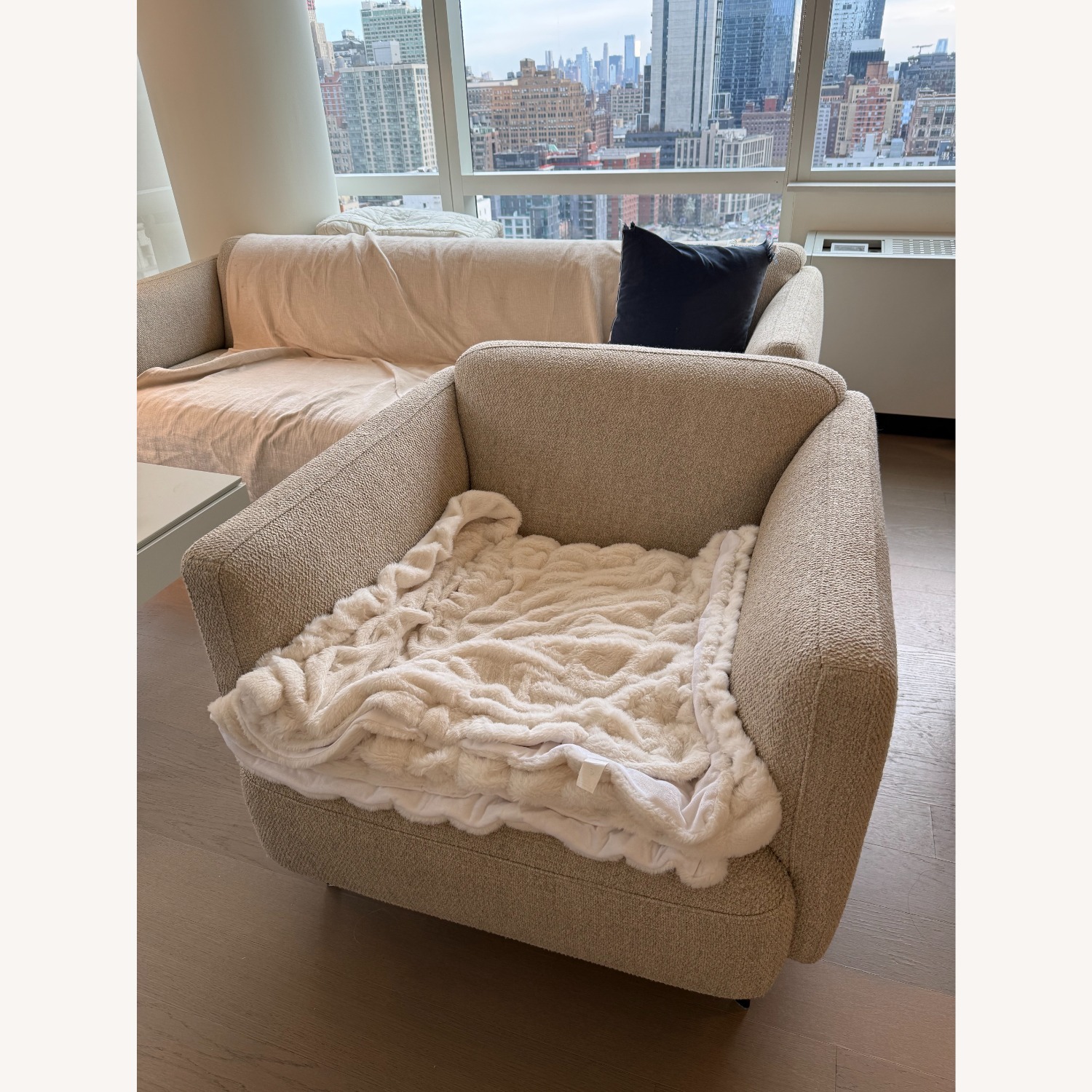 BoConcept Modena White Fabric Armchair - image-2