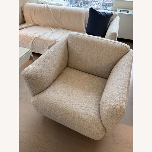 Used BoConcept Modena White Fabric Armchair for sale on AptDeco