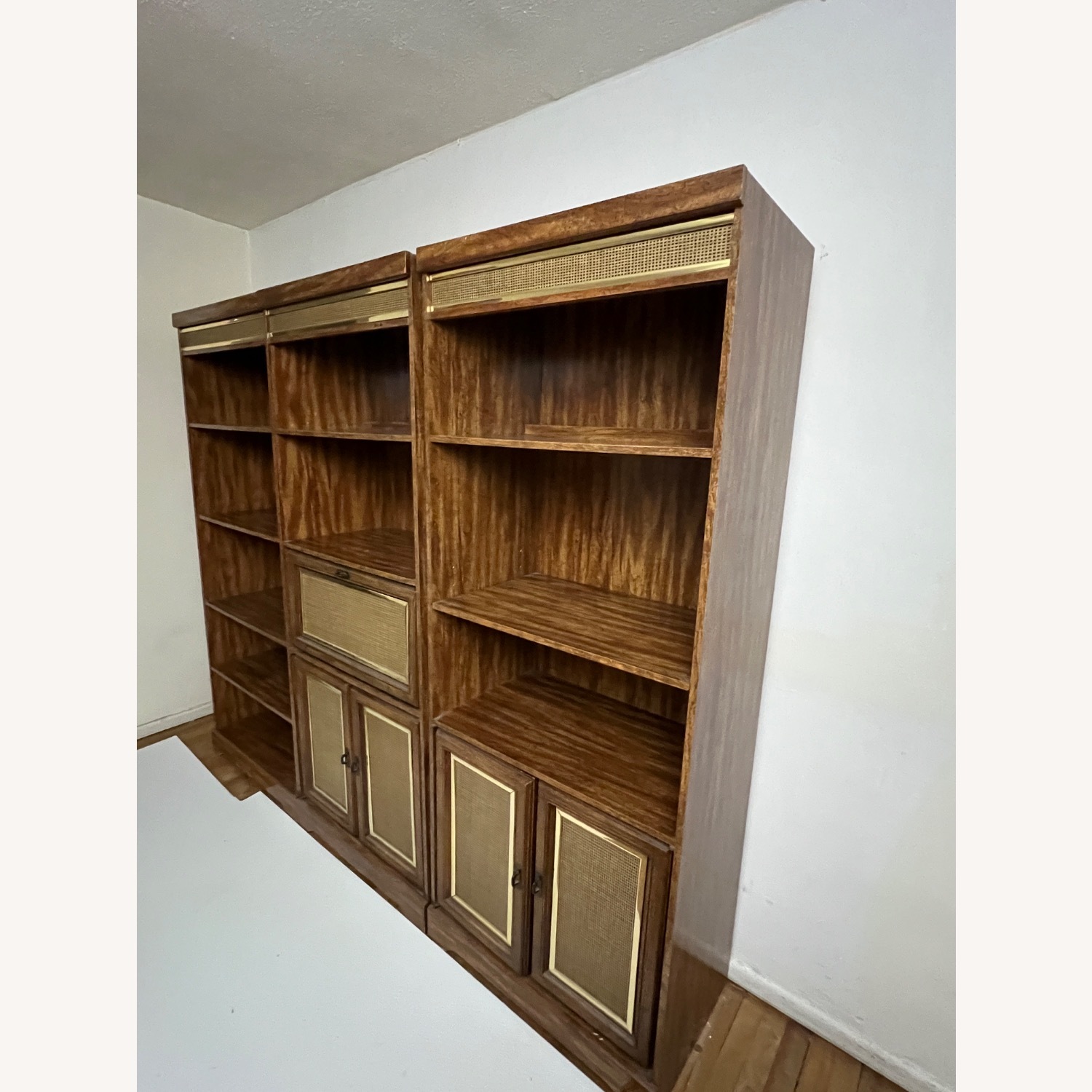 Dark Brown Wood Wall Unit - image-2