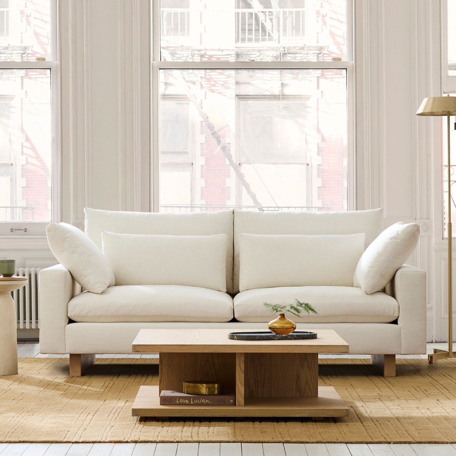 West Elm Harmony Sofa and Ottoman - image-1