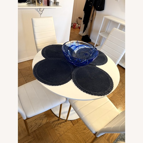 Used Wayfair White Wood Dining Table for sale on AptDeco