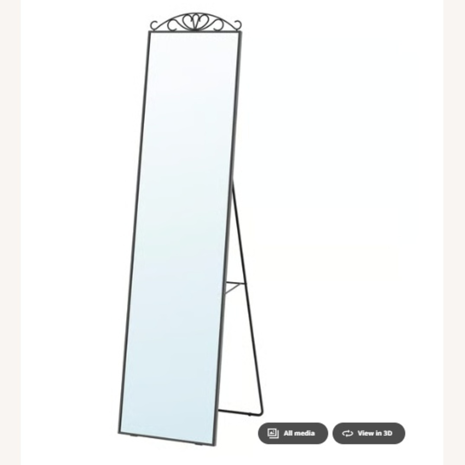 IKEA KARMSUND Floor Mirror, Black - image-4