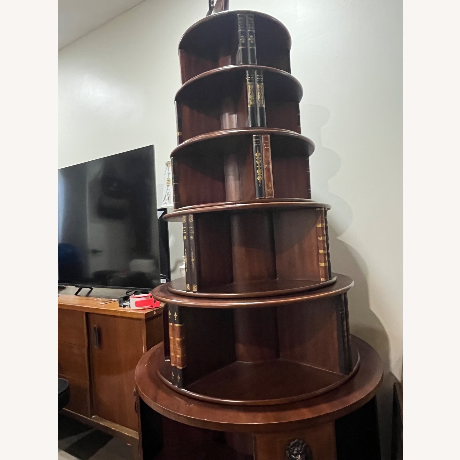 Thomasville Furniture Revolving Bookcase - image-3