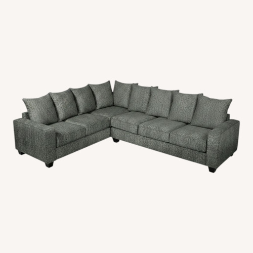 Used Rooms To Go Light Gray Fabric 2 Piece Sectional for sale on AptDeco