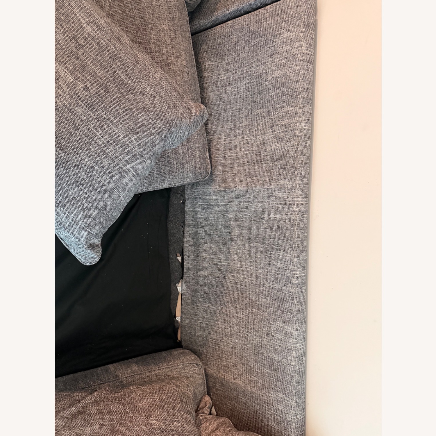 Rooms To Go Light Gray Fabric 2 Piece Sectional - image-3