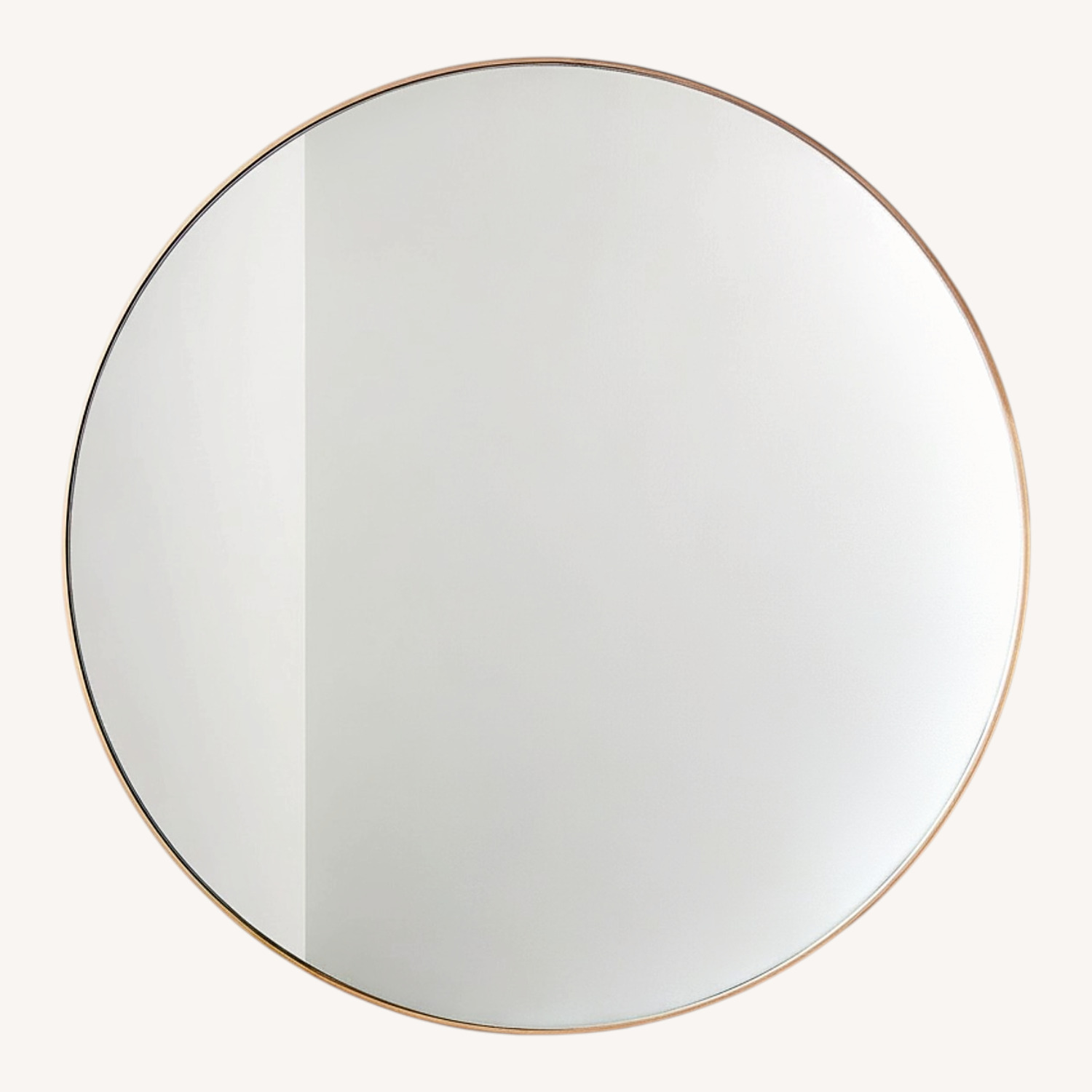CB2 Infinity Brass Round Wall Mirror 24" - image-0