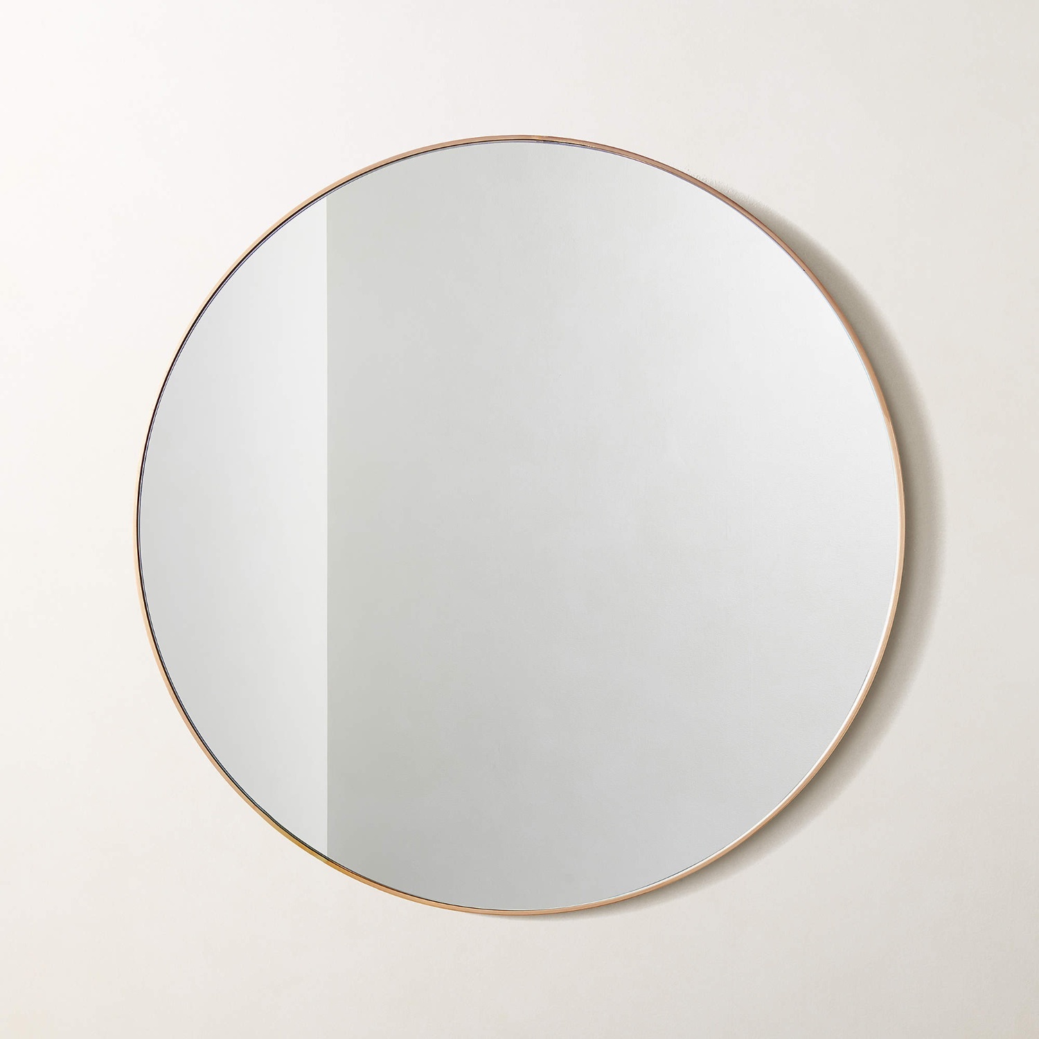 CB2 Infinity Brass Round Wall Mirror 24" - image-4