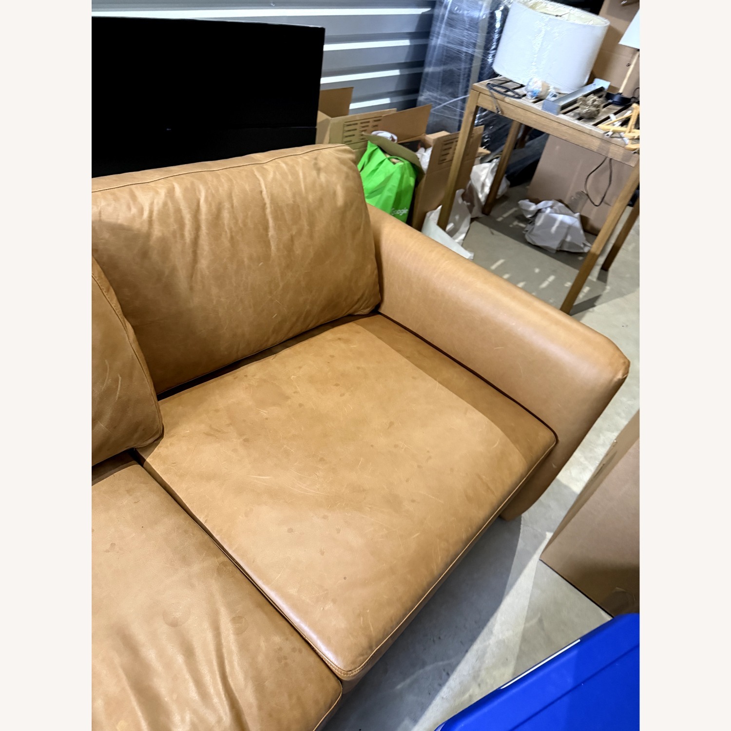 Four Hands Light Brown Leather 2 Seater Sofa - image-3