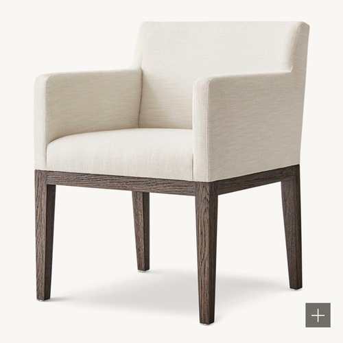 Used Restoration Hardware Morgan White Fabric Dining Chairs for sale on AptDeco
