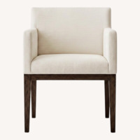 Restoration Hardware Morgan White Fabric Dining Chairs