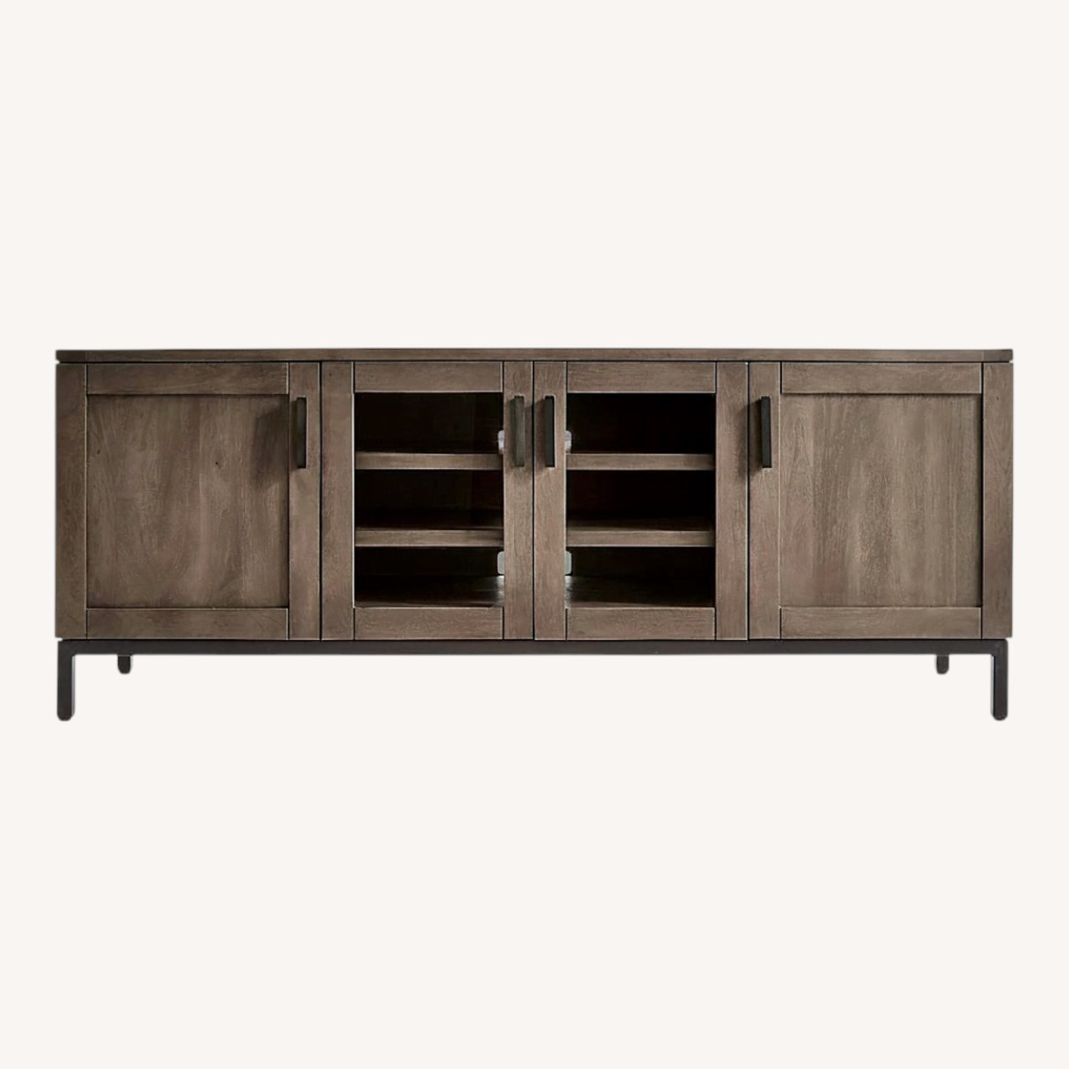Crate & Barrel Wyatt Light Brown Wood Sideboard - image-0