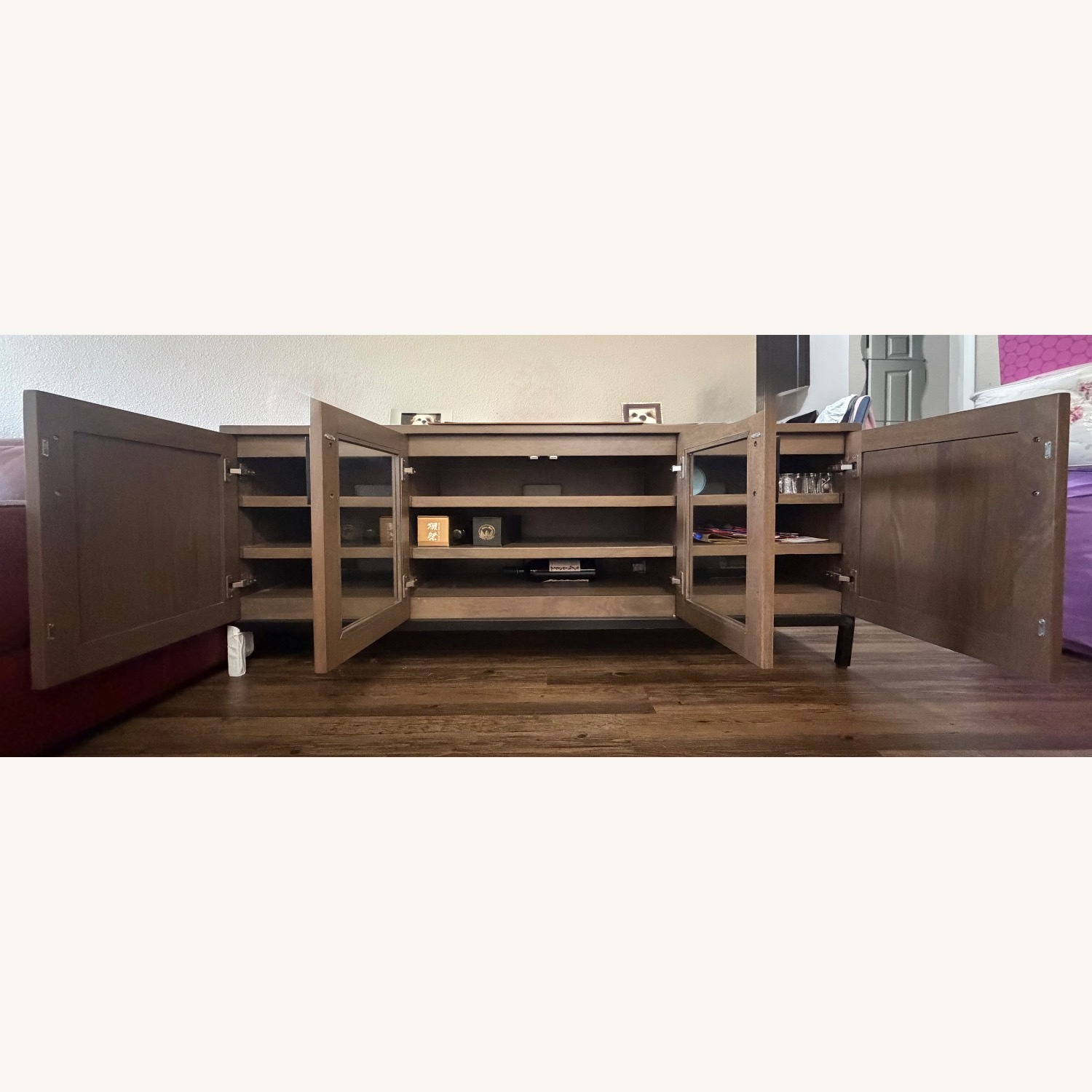 Crate & Barrel Wyatt Light Brown Wood Sideboard - image-7