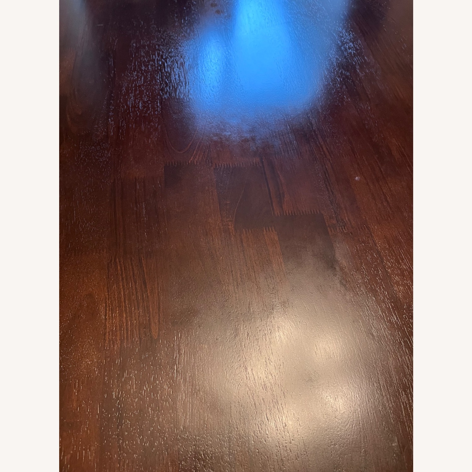 Dark Brown Wood Veneer Dining Table - image-3