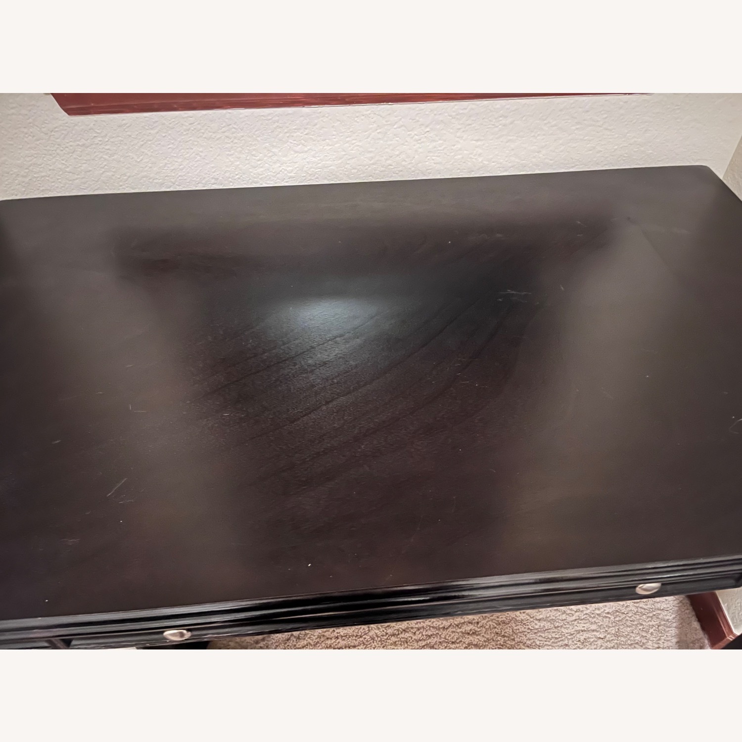 Carlyle Black Wood Veneer Desk - image-4