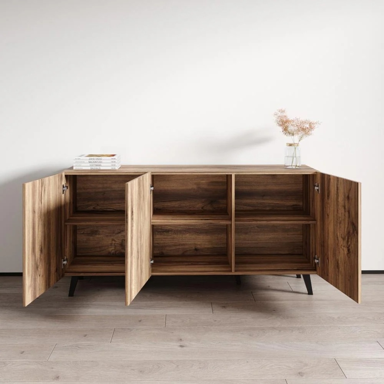 Meble Furniture Pafos 60-inch Modern Matte Sideboard - image-3
